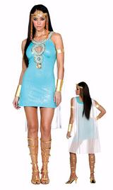 View Item Adult Ladies 8-10 Egyptian Queen Sexy Cleopatra Fancy Dress Costume 
